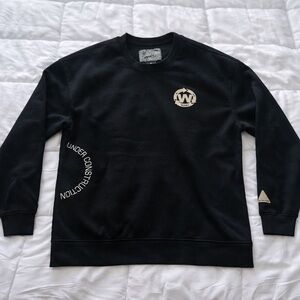 Under-Construction Black Crewneck Sweater with Contrast Logo